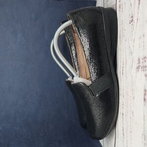 Dansko‎ | Addy Black Textured Leather Comfort Loafers Slip on Size 10.5 - 11